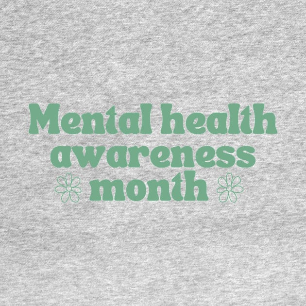 Mental health awareness month green design by Holly-berry-art